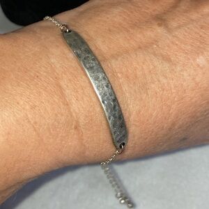 ADJUSTABLE SILVER PLATED "COUNT YOUR BLESSINGS" BRACELET